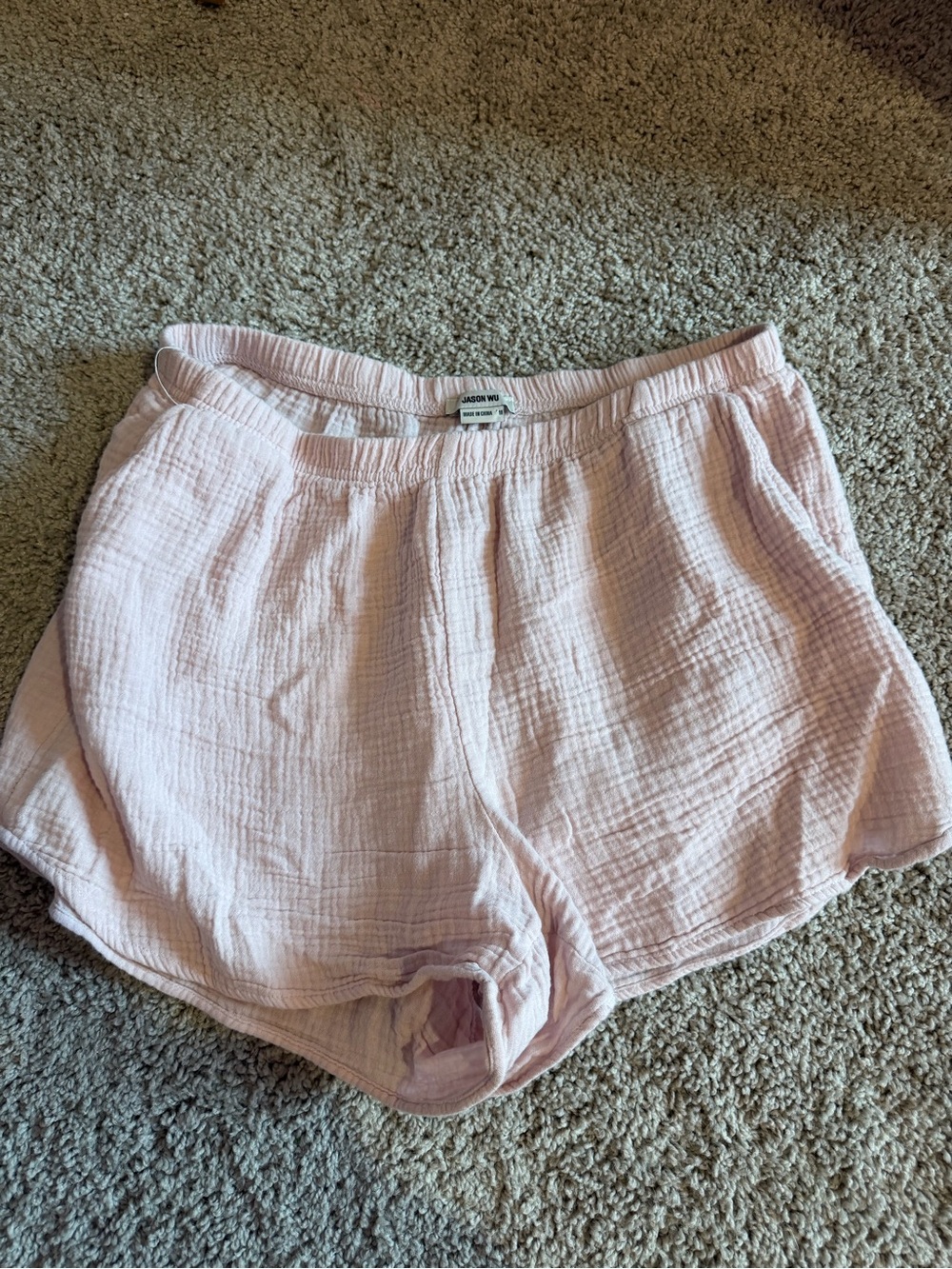 Jason Wu Light Pink Cotton Gauze Lounge Shorts